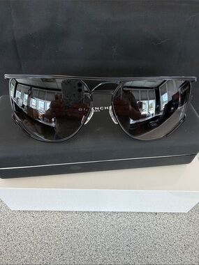 Givenchy Black Aviator Shield Sunglasses